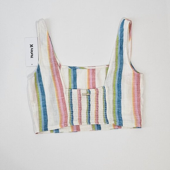 HURLEY Stripe Crop Top - Picture 2 of 6